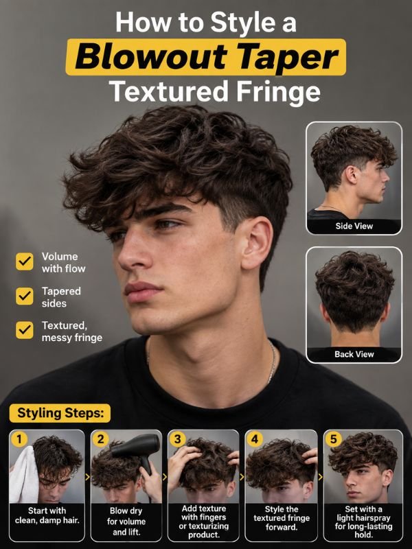 How to Style a Blowout Taper Textured Fringe