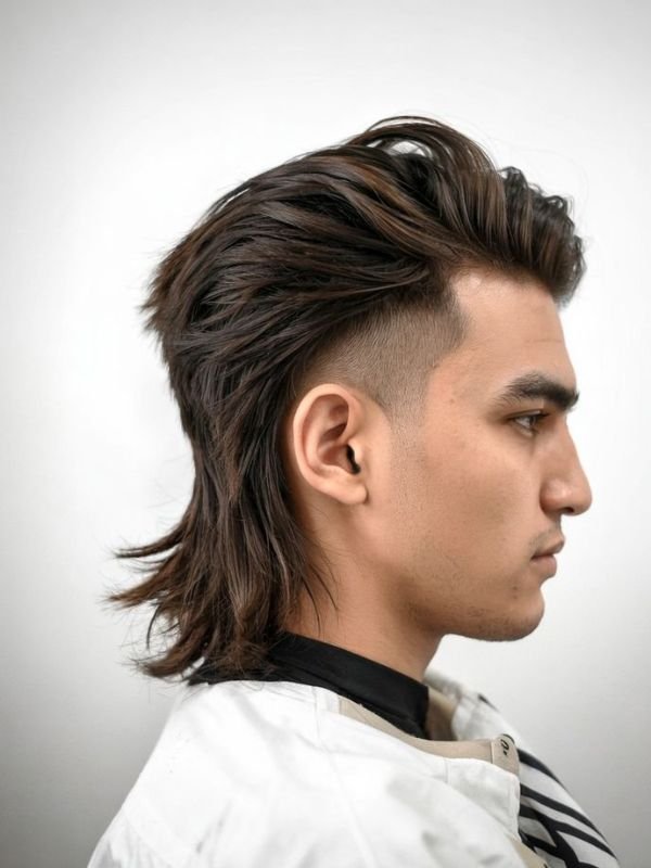 Long & Flowing French Crop Mullet
