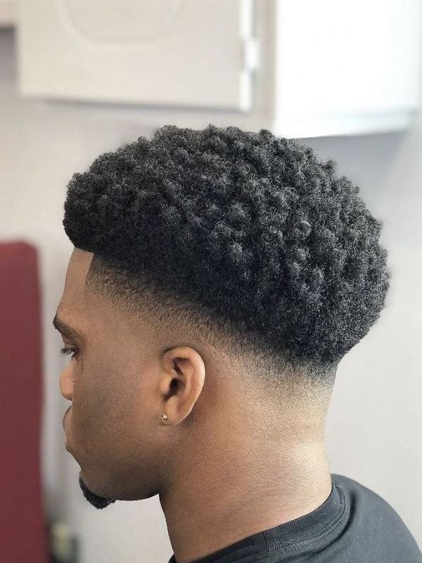 Low Taper Fade Afro Men