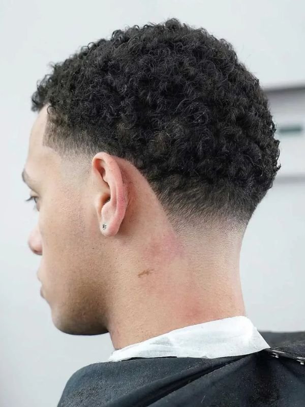 Low Taper Fade Afro for Everyday Style