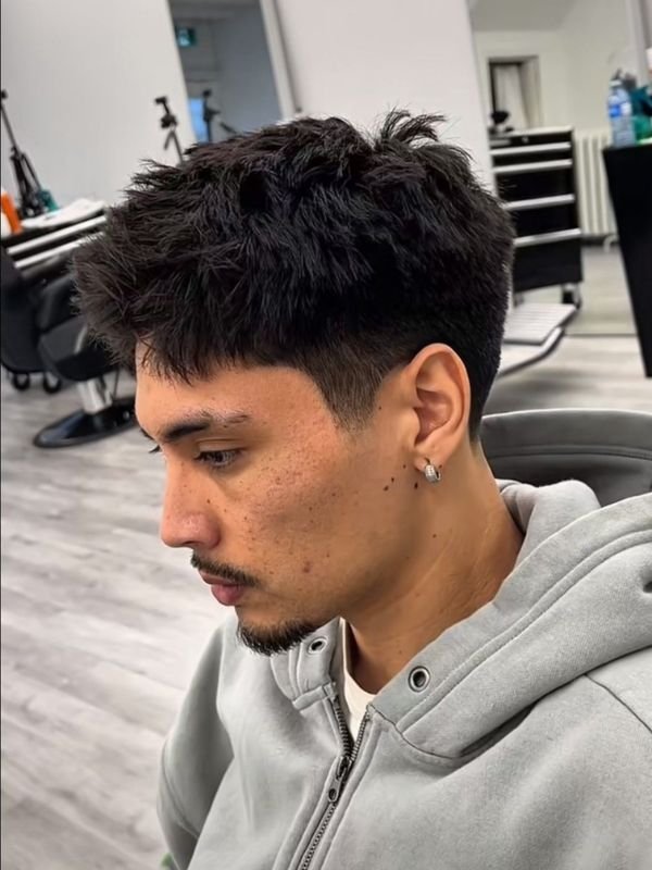 Low Taper Fade Asian Hair with Volume