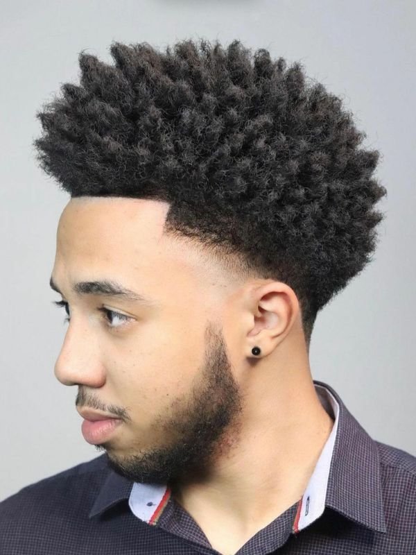 Low Taper Fade Big AfroTaper Fade Afro with Twist