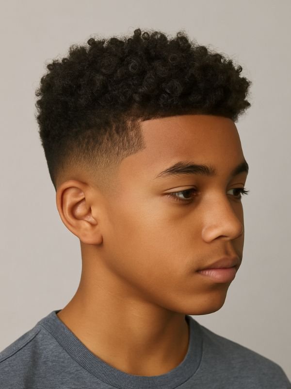 Low Taper Fade Clean Afro