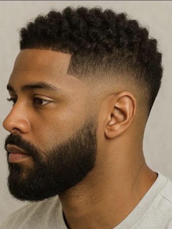 Low Taper Fade Fresh Afro Style
