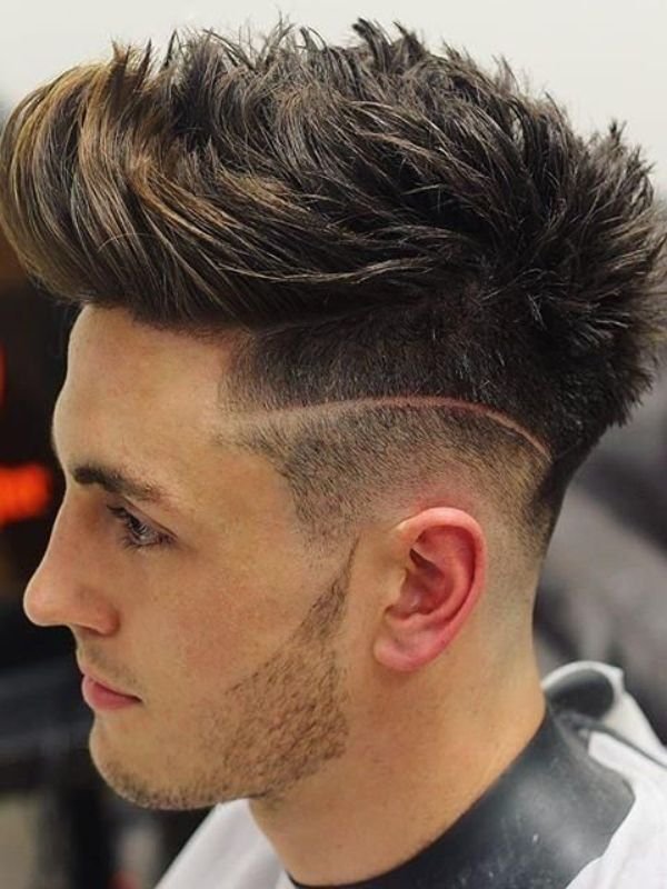 Low Taper Fade Quiff with Textured Top