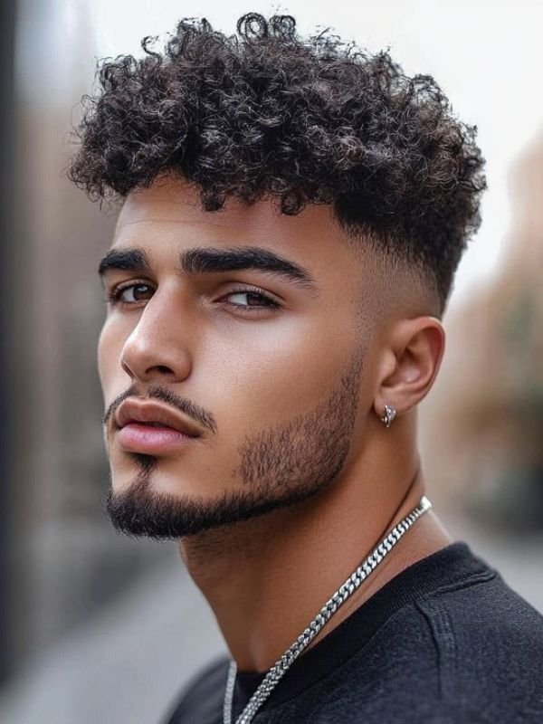 Low Taper Fade Stylish Afro