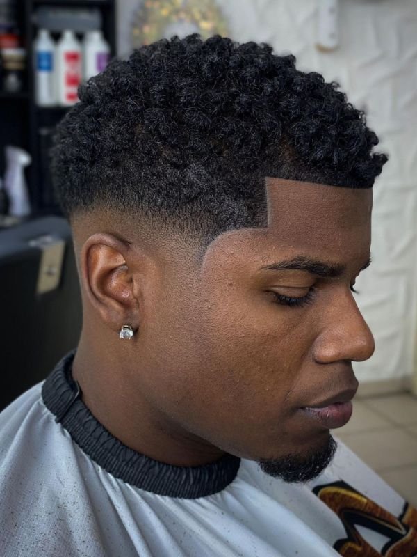 Low Taper Fade Trendy Afro