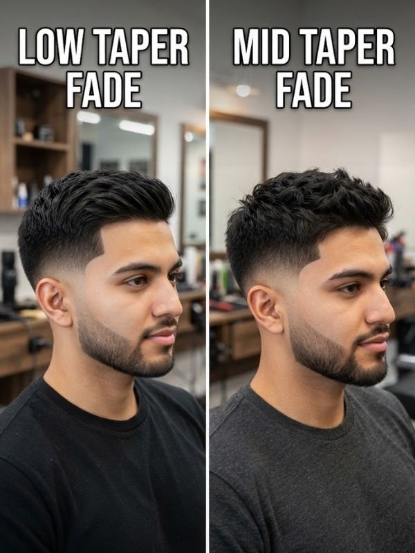 Low Taper Fade vs. Mid Taper Fade