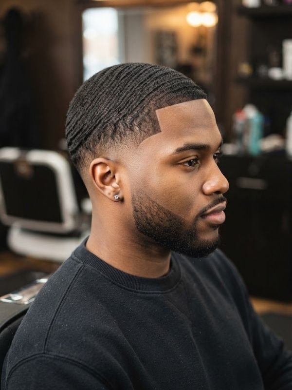 Low Taper Fade with 360 Waves