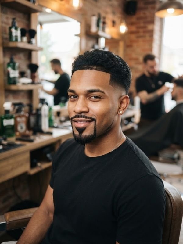 Low Taper Fade with Goatee