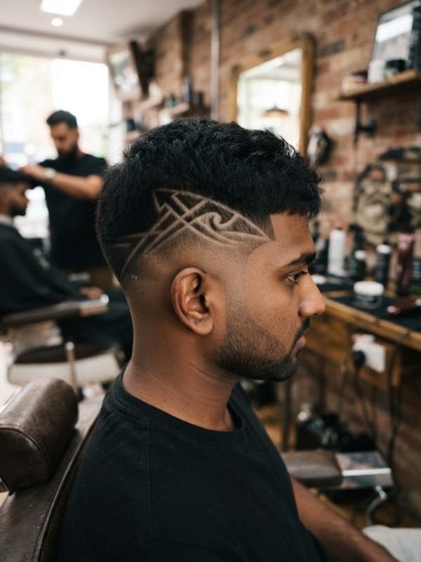 Low Taper Fade with Hair Design