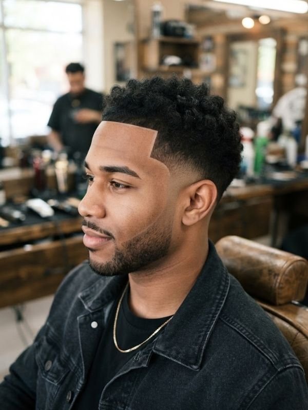 Low Taper Fade with Line-Up