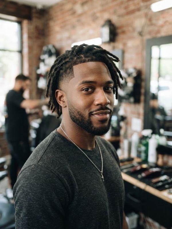 Low Taper Fade with Locs (Dreadlocks)