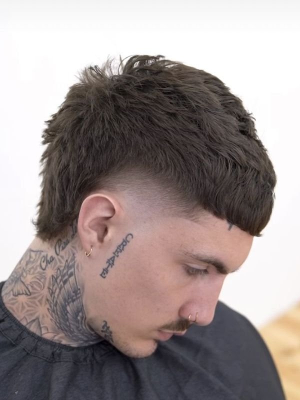 Messy French Crop Burst Fade