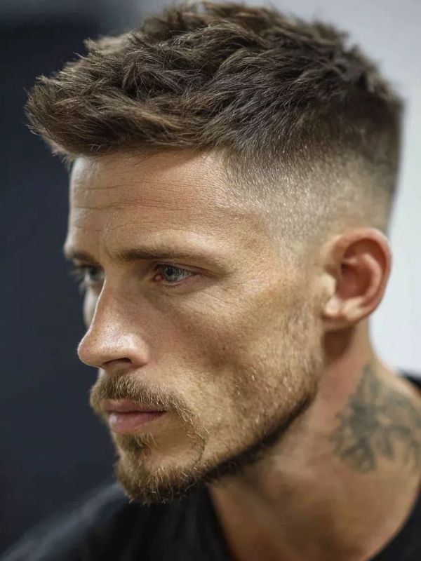 Messy Low Taper Fade Quiff