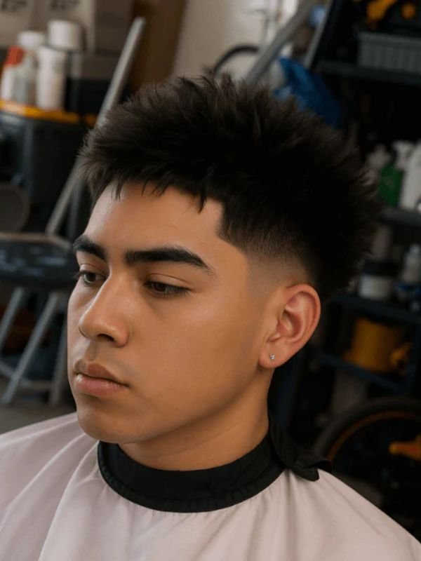 Mid Burst Fade Buzz Cut