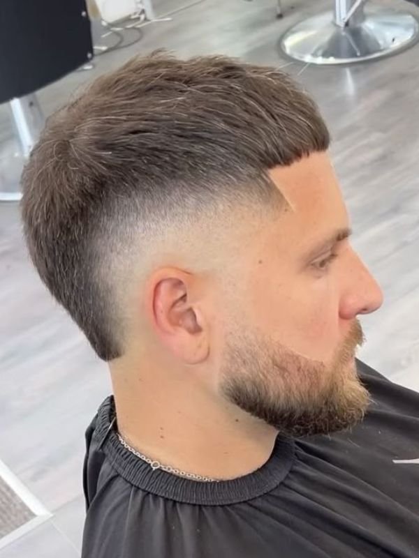 Mid Fade French Crop Mullet