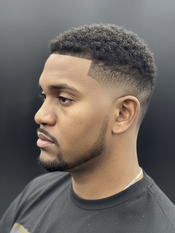 Short Low Taper Fade Afro