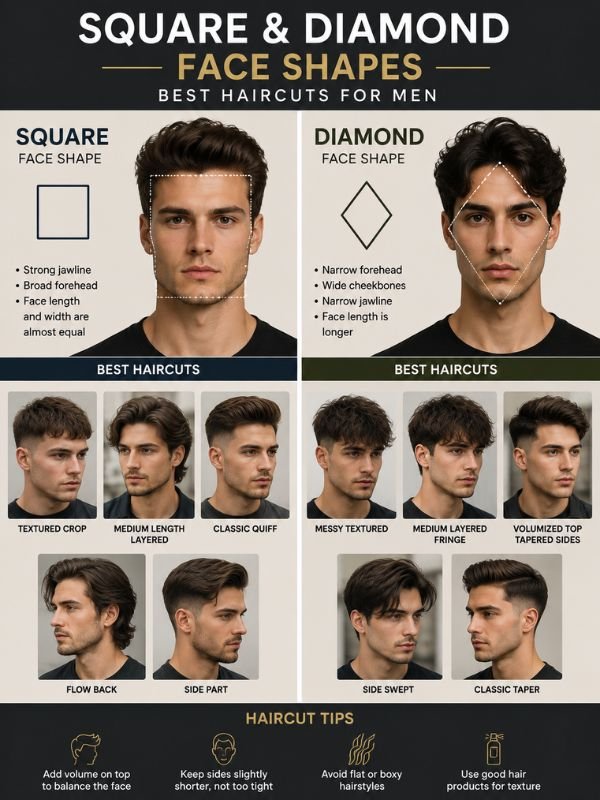 Square & Diamond Face Shapes
