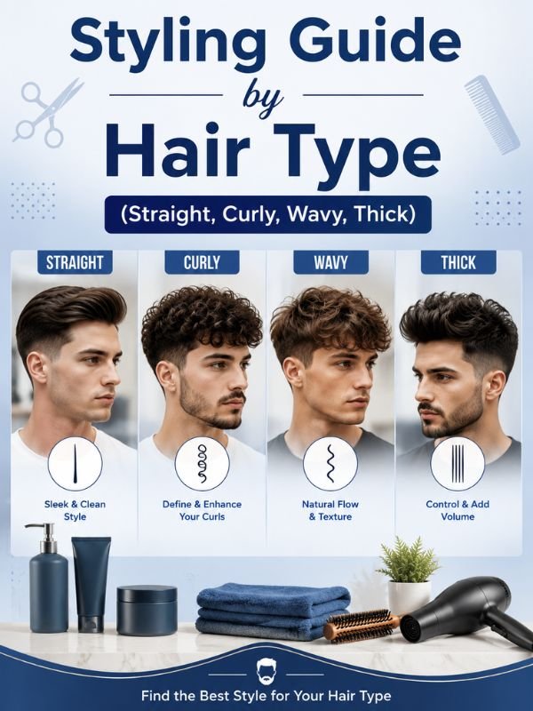 Styling Guide by Hair Type (Straight, Curly, Wavy, Thick)