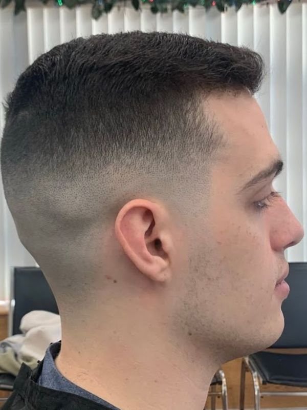 Surgical Line _ Hard Part Burst Fade Buzz Cut