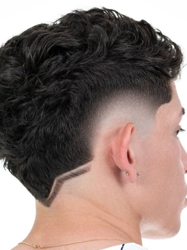 Temple Fade Accent Burst Fade Buzz Cut