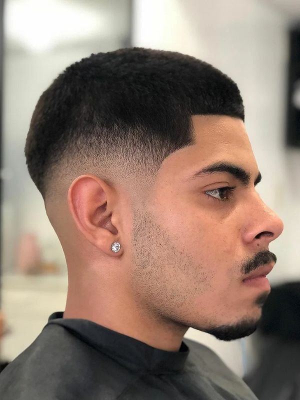Textured French Crop Mid Fade