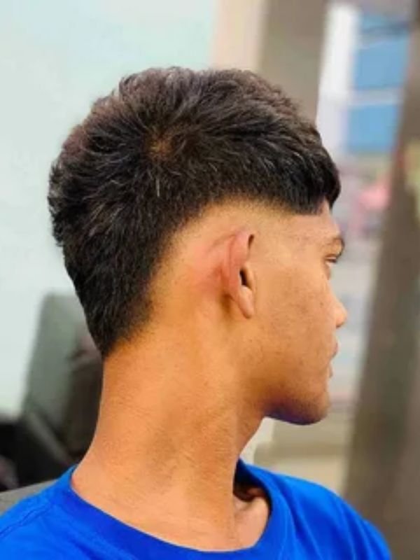 Thick Hair Burst Fade Buzz Cut