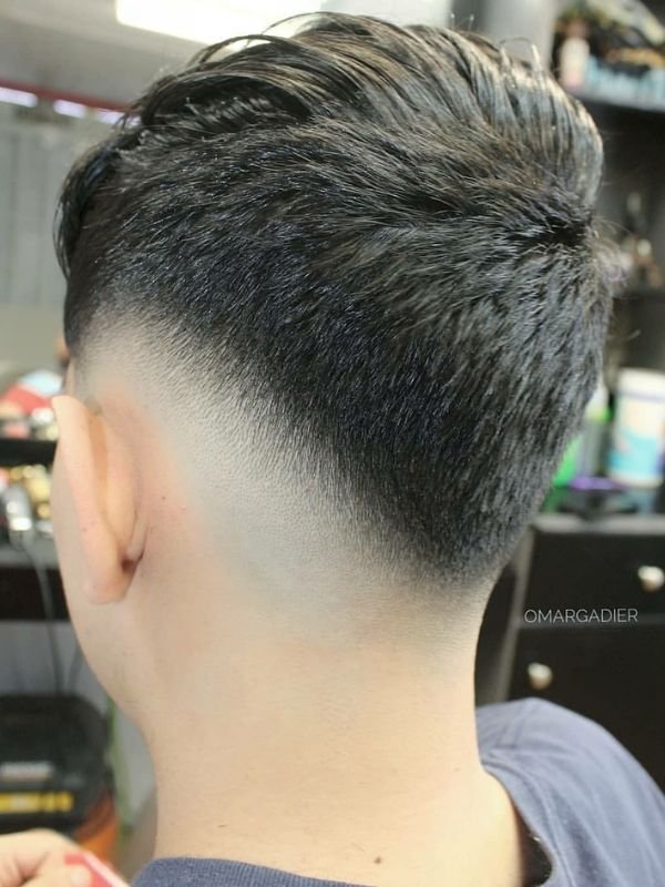 V-Cut _ Pointed Back Burst Fade Buzz Cut