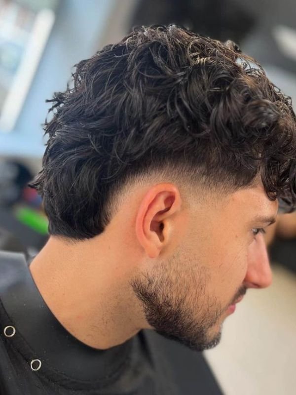 Wavy Hair Burst Fade Buzz Cut