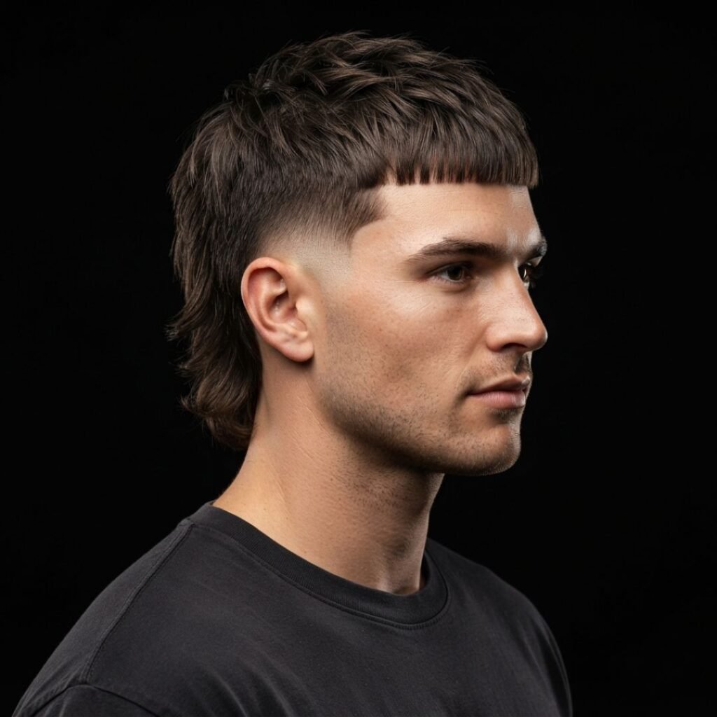 Burst Fade Mullet French Crop