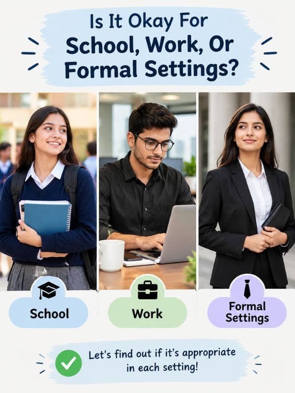 Is It Okay For School, Work, Or Formal Settings