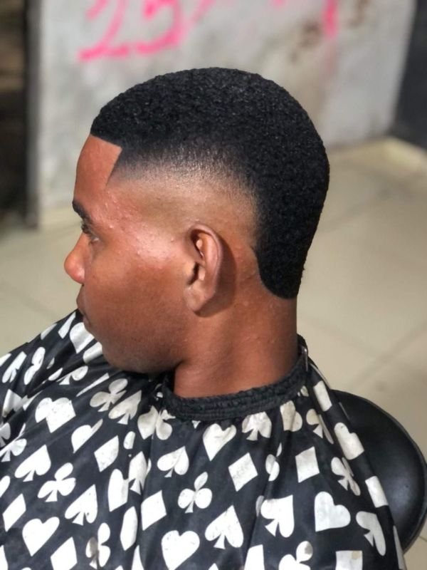 Low Taper Burst Fade black men