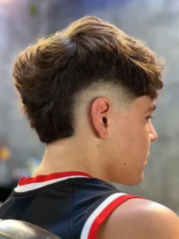 Low taper Burst fade mullet