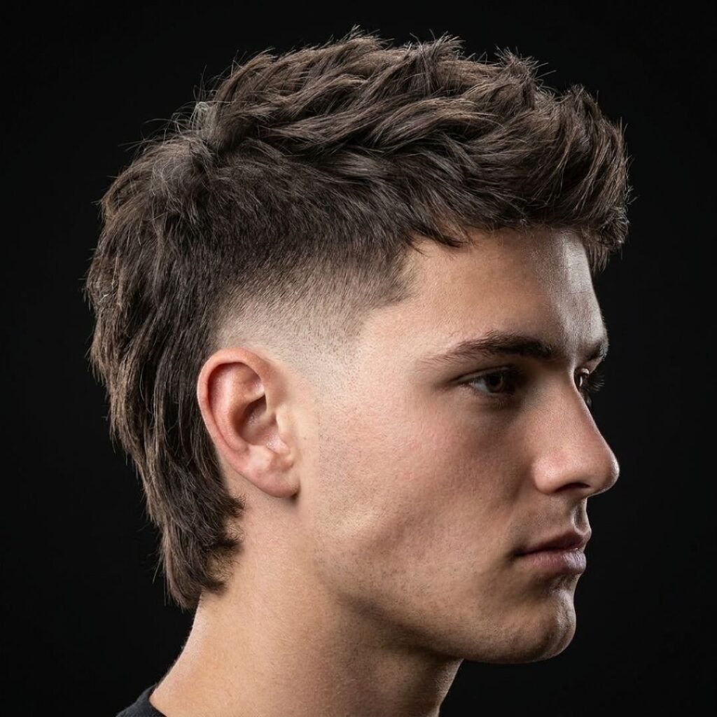 Skin Burst Fade Mullet